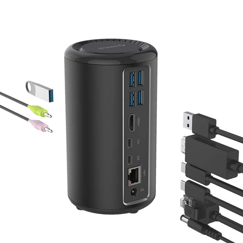 Універсальна док-станція з циліндричним корпусом (ORICO ADS5)