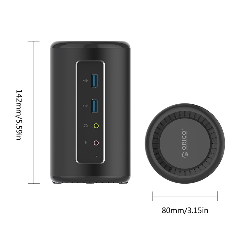 Універсальна док-станція з циліндричним корпусом (ORICO ADS5)