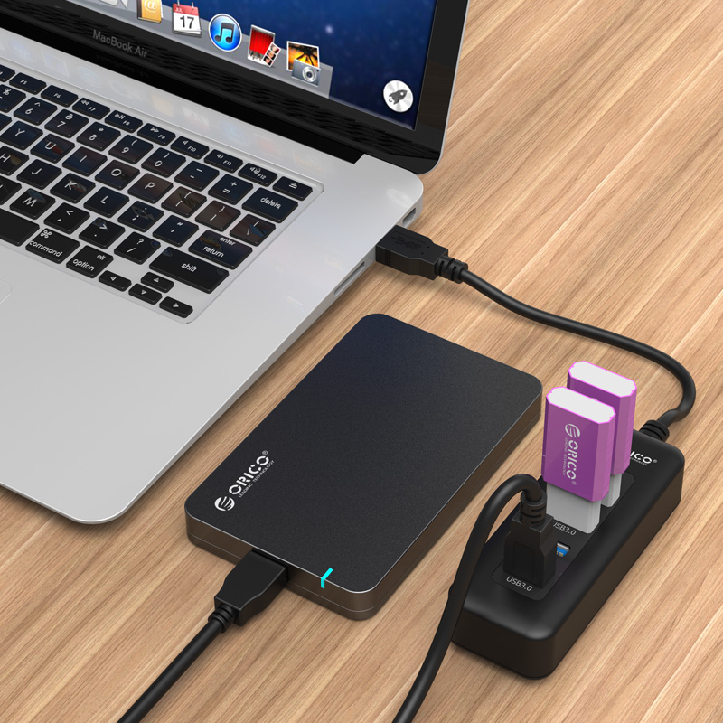 USB 3.0 міні-хаб на 4 порти з кабелем (ORICO C3R1H4)