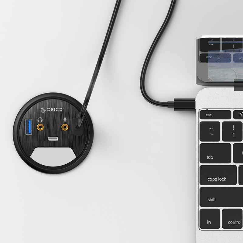 Настільний багатофункціональний концентратор Power Grommet (ORICO DESK-2U1C)