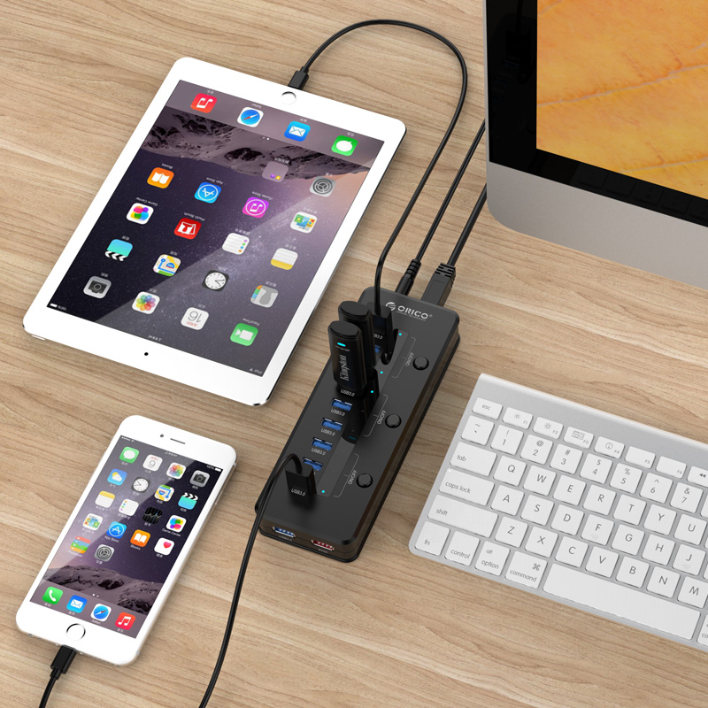 USB 3.0 концентратор на 10 портів (ORICO H10C1-U3)