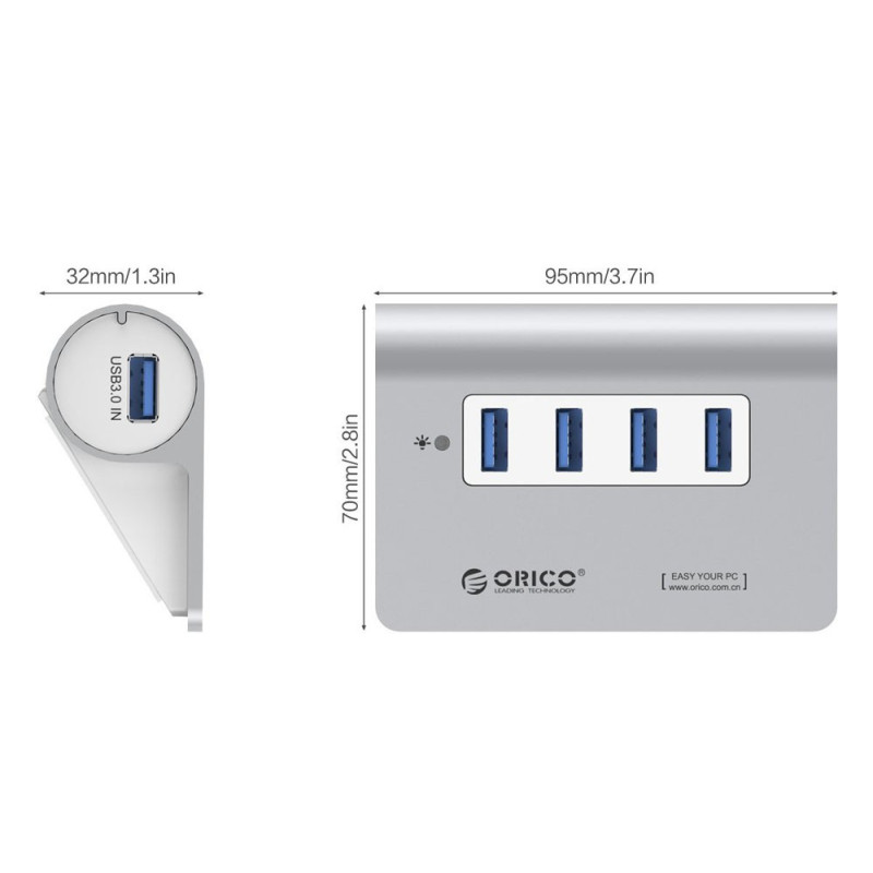 USB 3.0 HUB на 4 порти (ORICO M3H4-V1)