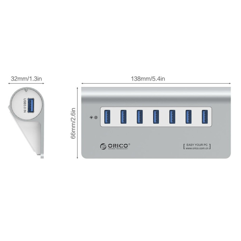 USB 3.0 HUB на 7 портів (ORICO M3H7)