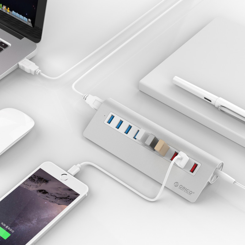 USB 3.0 HUB на 7+3 портів (ORICO M3H73P)