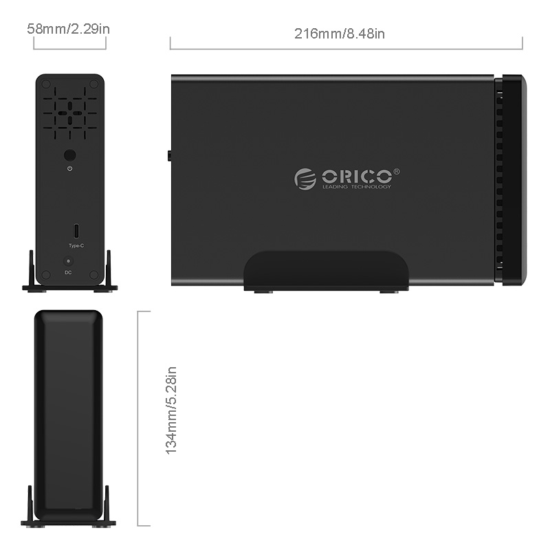 Контейнер для 1 HDD 3.5" USB3.0 (ORICO NS100U3)