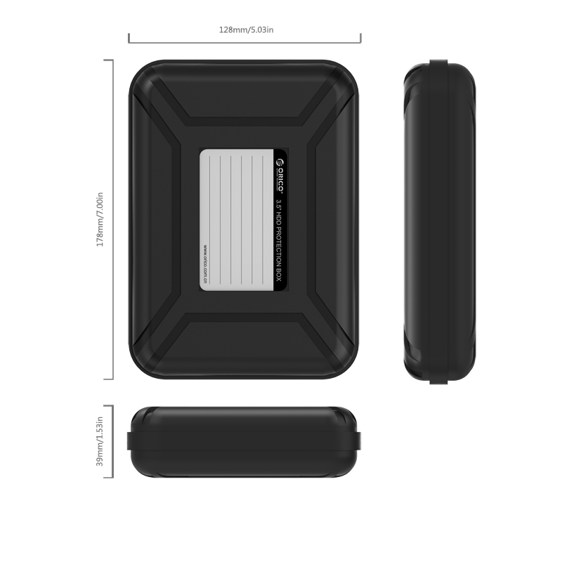  3,5-дюймова захисна коробка / чохол для жорсткого диска (HDD) або SSD (ORICO PHX35)