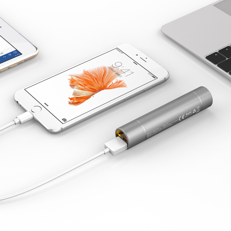 Mini Power Bank со светодиодной подсветкой 3350mAh (ORICO S1)