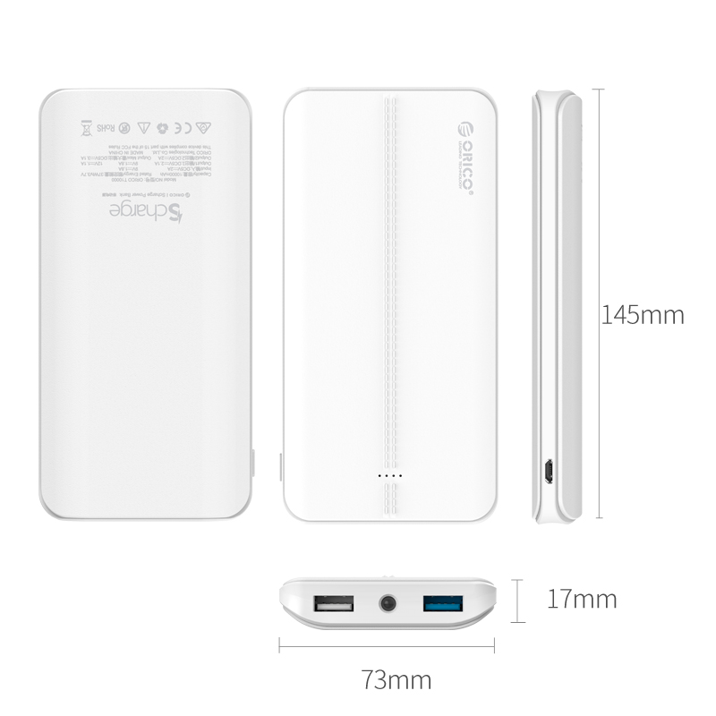 Power Bank для двух устройств 10000mAh (ORICO T10000)