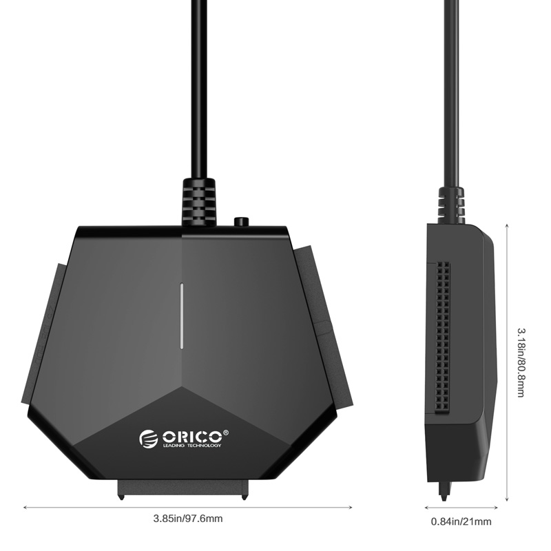 2.5 і 3.5-дюймовий адаптер жорсткого диска SATA і IDE з кабелем USB3.0 (ORICO U3TIS)